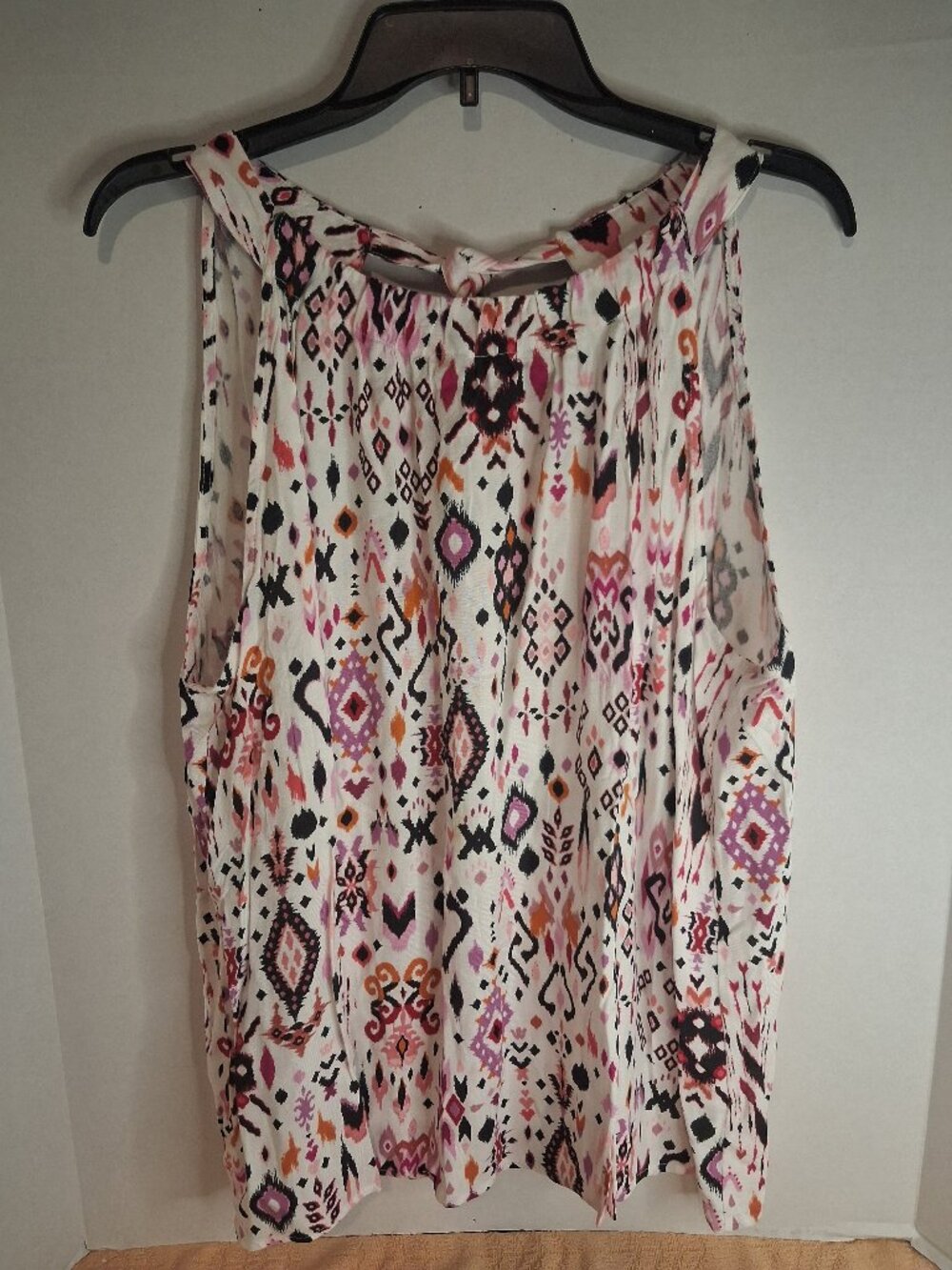 NWT Jane + Delancey Boho Printed Tie-Back Halter Tank Top Size L Multi-Color